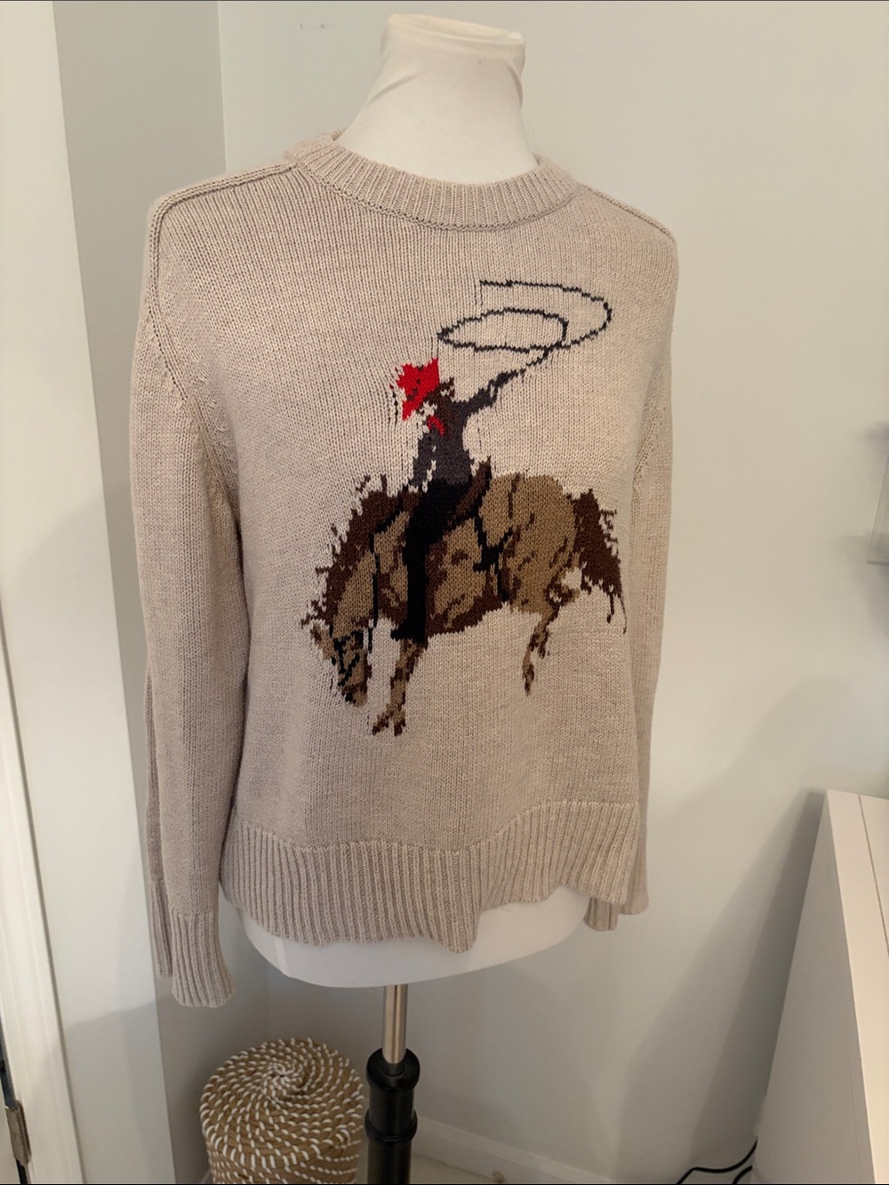 Light Tan Abercrombie & Fitch Cowboy Sweater